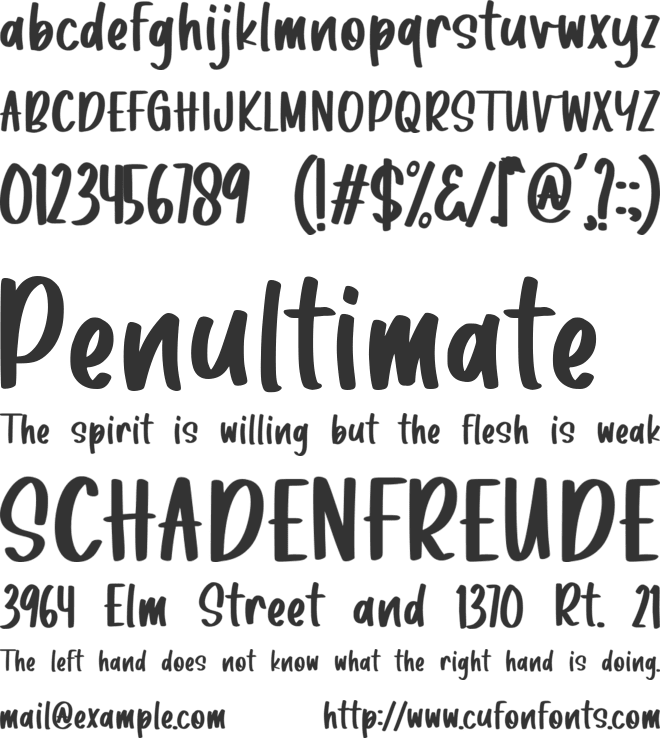 Sprinkle Delicious font preview