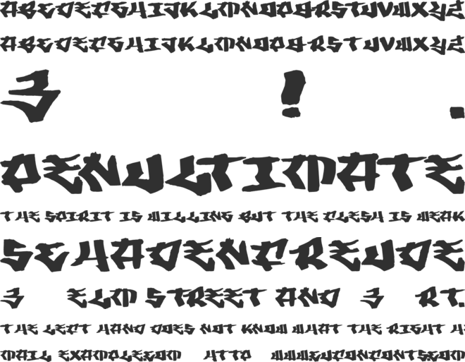 Writers 3 font preview