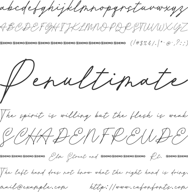 Antically font preview