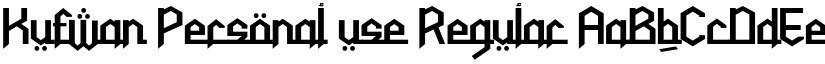 Kufwan Personal use Regular font