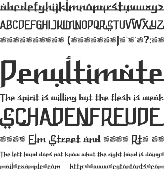 Rosyidun personaluse font preview