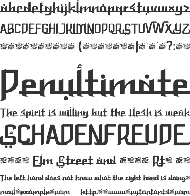 Rosyidun personaluse font preview