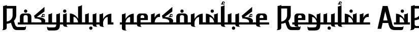 Rosyidun personaluse Regular font