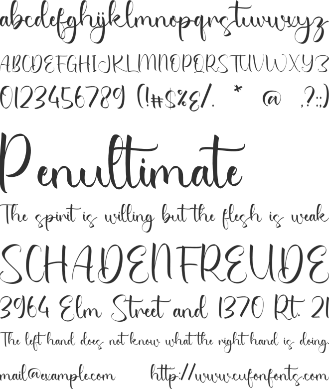 Marly Rosemary font preview