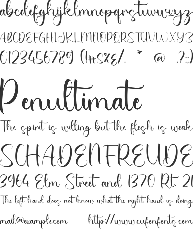 Marly Rosemary font preview