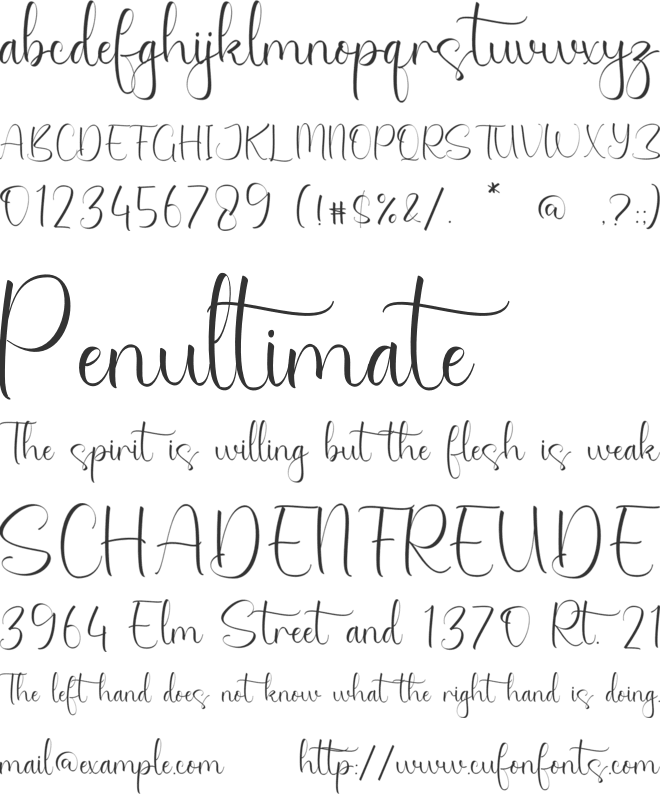 Kaylen Sloane font preview