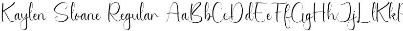 Kaylen Sloane Regular font