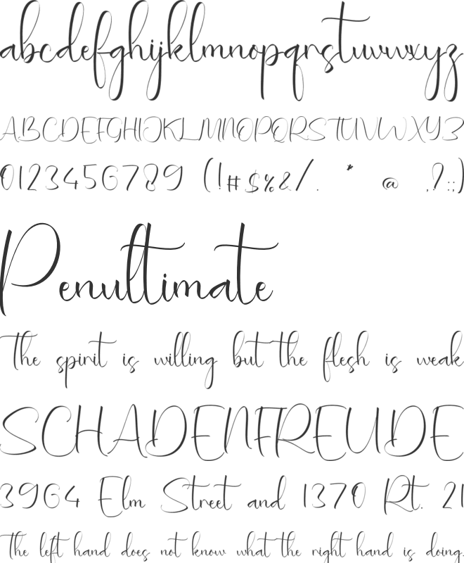 Anastasia Nathalie font preview