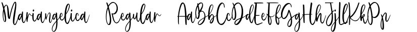 Mariangelica Regular font
