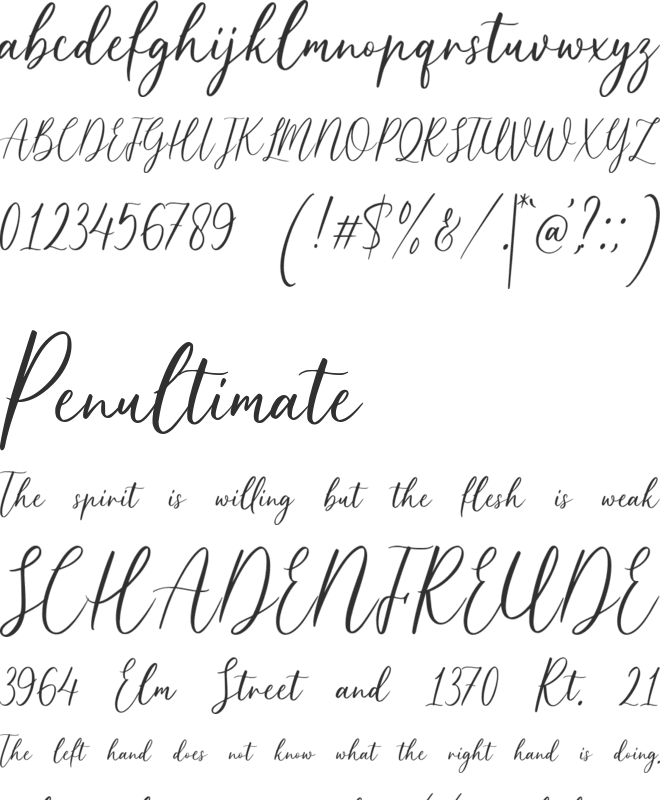 Queensouthy font preview