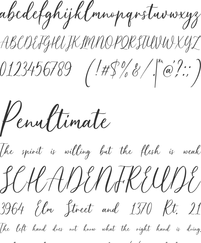 Queensouthy font preview
