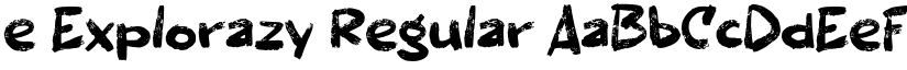 e Explorazy Regular font