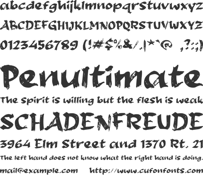 e Egima font preview