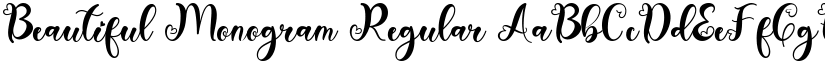 Beautiful Monogram Regular font