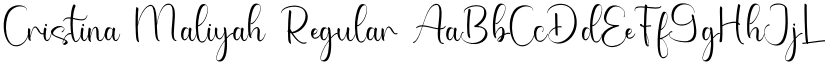 Cristina Maliyah font download