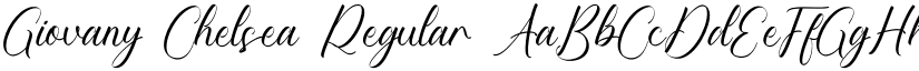 Giovany Chelsea Regular font