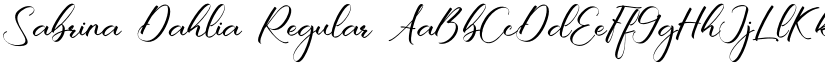 Sabrina Dahlia Regular font