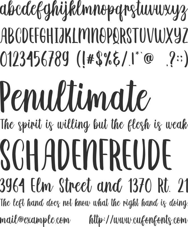 Just Because font preview