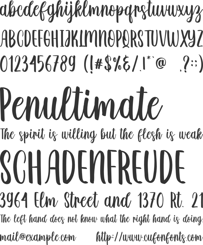 Just Because font preview