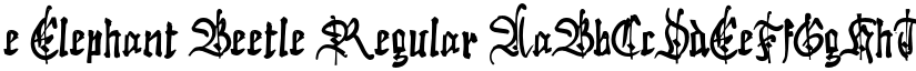 e Elephant Beetle Regular font