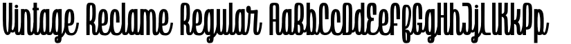 Vintage Reclame Regular font