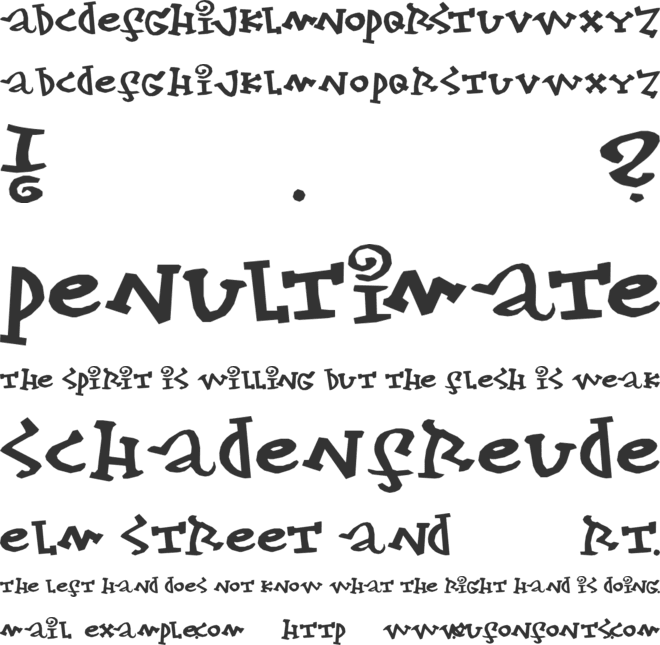 Konfekt font preview