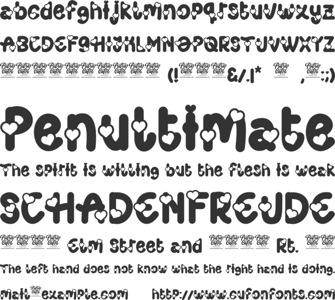 SURGA CINTA font preview