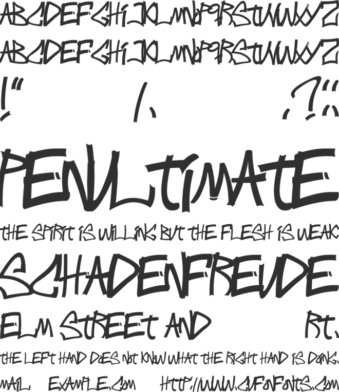 Intens Writings font preview