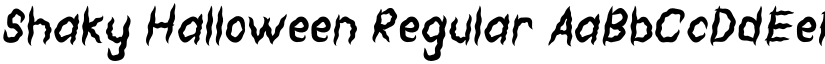 Shaky Halloween font download