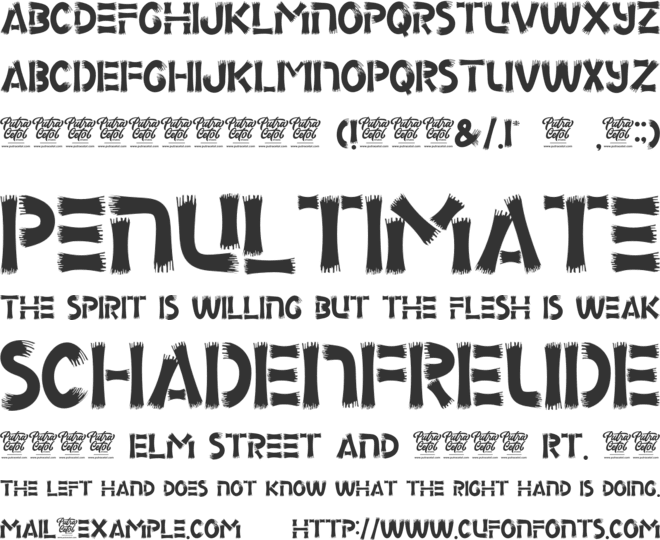 Scarf Bandana font preview