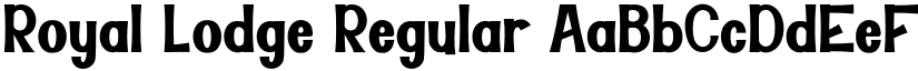 Royal Lodge Regular font