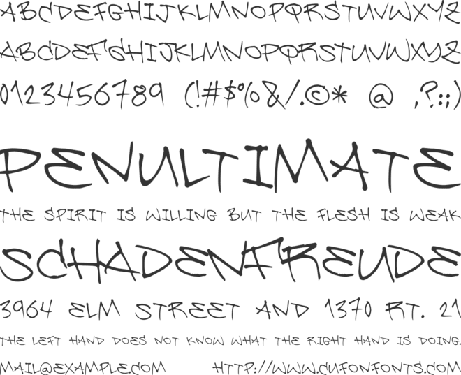 Be Aggressive font preview