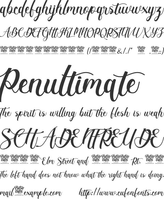 Marriage Saga font preview