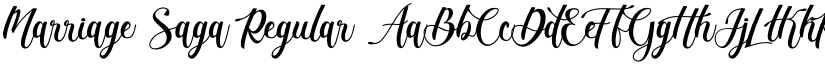 Marriage Saga Regular font