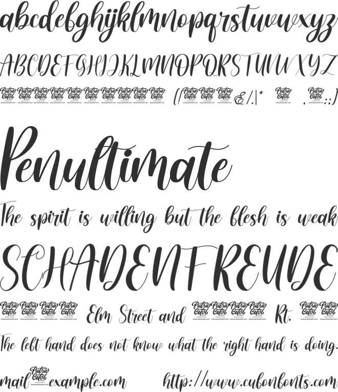 Happiness Couple font preview