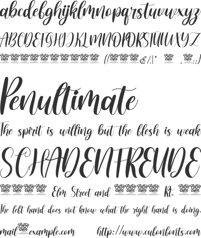 Happiness Couple font preview