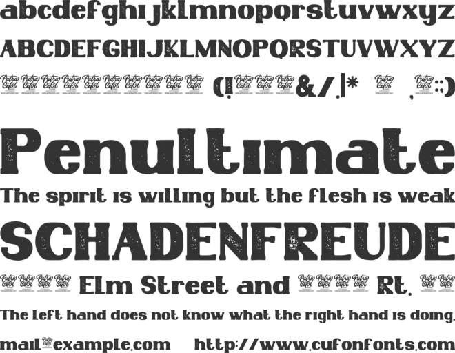 Heathfield font preview