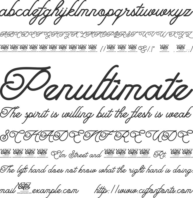 Deluxe Necklace font preview