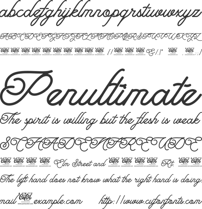 Deluxe Necklace font preview