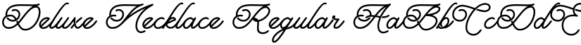 Deluxe Necklace Regular font