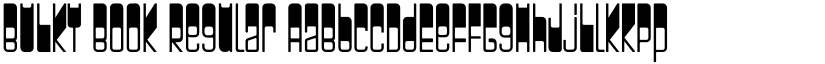 BULKY BOOK Regular font