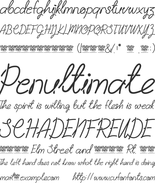 Craft String font preview