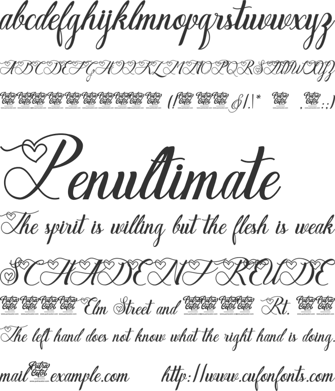 Blooming Memories font preview