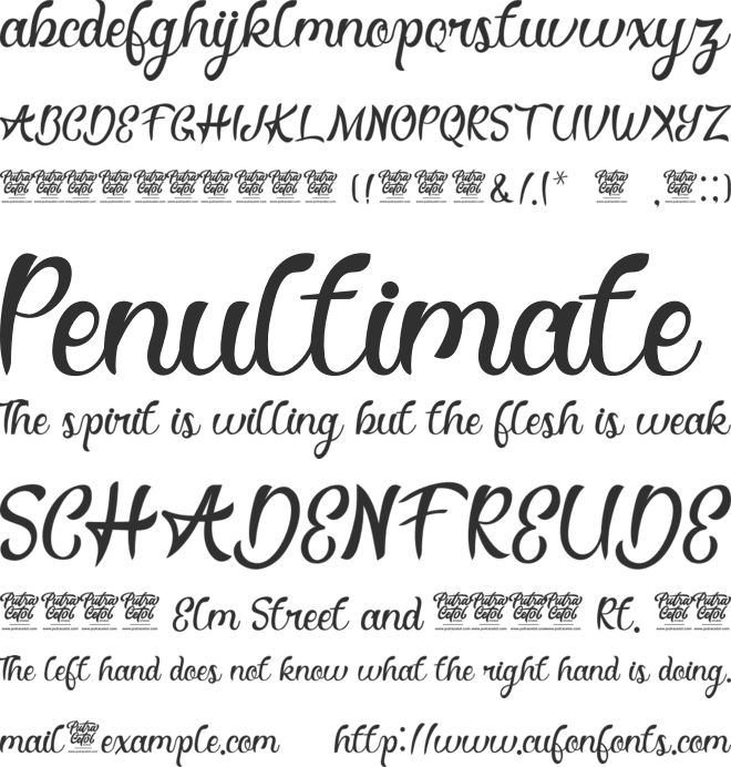 Binlay font preview