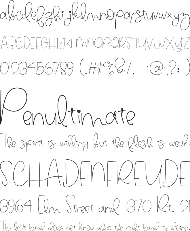 Love Asllinda font preview