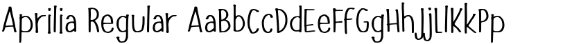 Aprilia Regular font