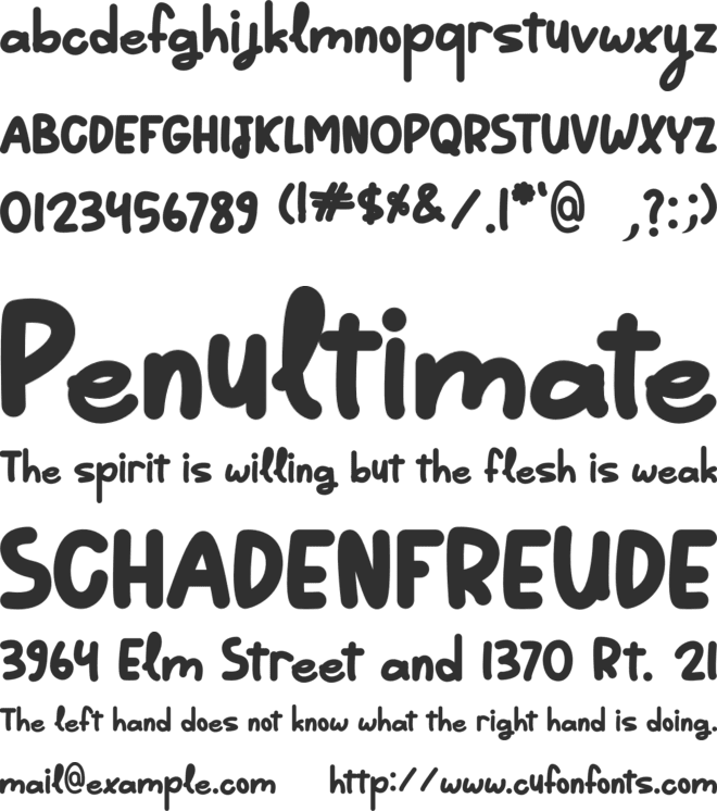 Trendy font preview
