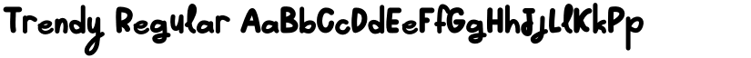 Trendy Regular font