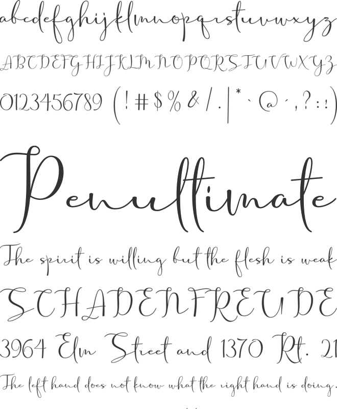 Girl One font preview