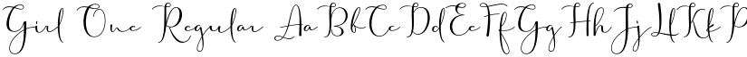 Girl One Regular font